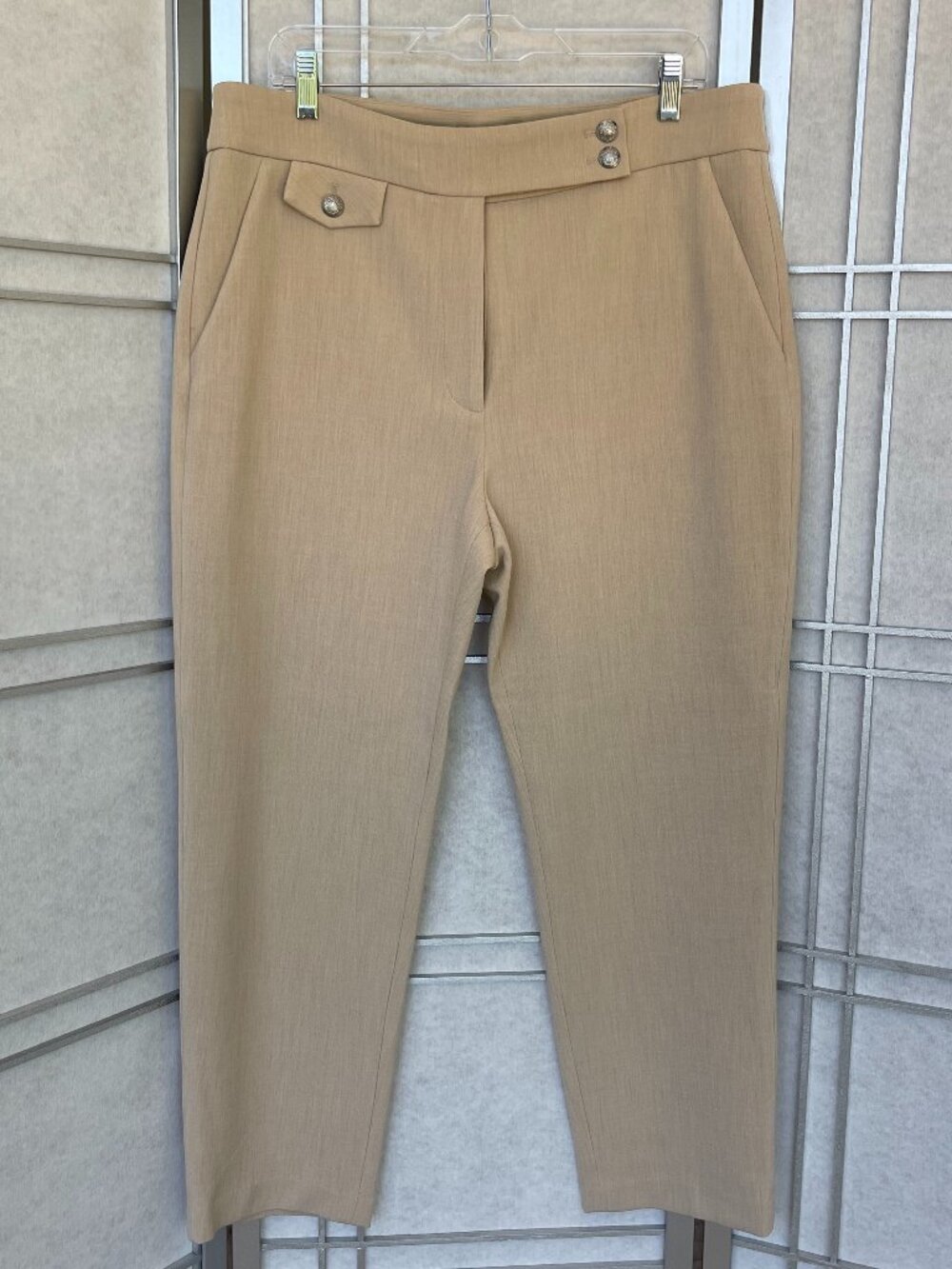 NWT Veronica Beard Heathered Sand Renzo Pants sz 14